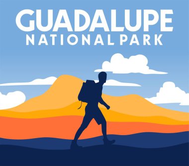 Guadalupe Dağları Ulusal Parkı güzel manzaralı ve dağ siluetleriyle