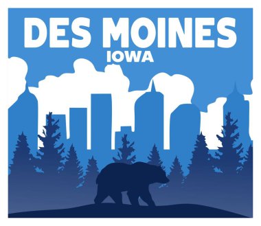 Güzel manzaralı Moines Iowa