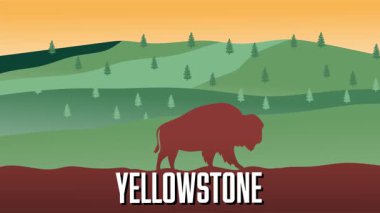 beautiful natural and mountain views in yellowstone national park