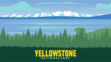 beautiful natural scenery in yellowstone national park