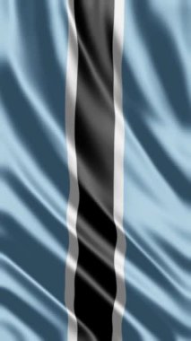 Botsvana bayrağı sallayarak. Vektör çizim