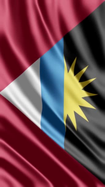 Representación Bandera Ondeante Antigua Barbuda — Vídeos de Stock