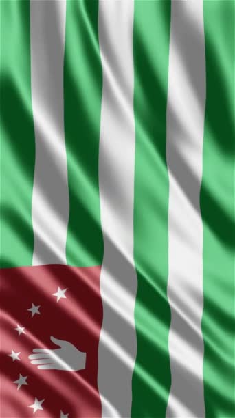 Mávání Vlajkou Abhazyi Ilustrace — Stock video