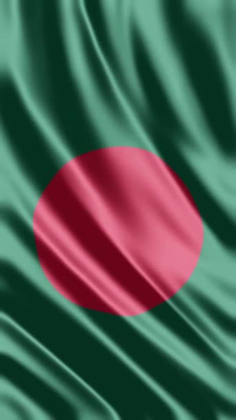 Bangladéšská Vlajka Vlající Větru — Stock video