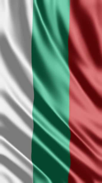 Bandera Bulgaria Ondeando Con Viento — Vídeos de Stock