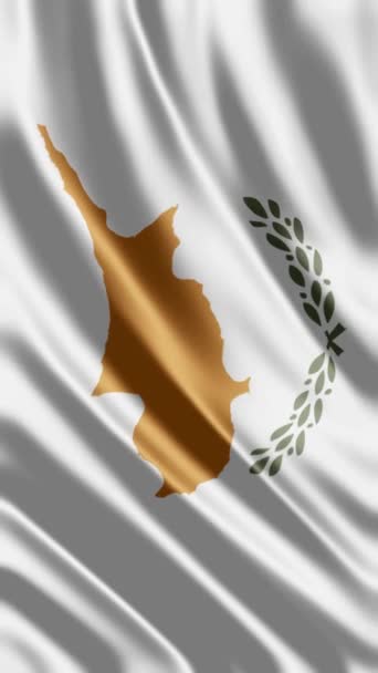 Кіпрський Махаючий Прапор Ілюстрація — стокове відео
