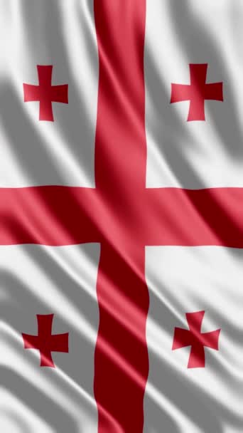 Прапор Грузії Прапор Джорджії Махав Вітром Прапор Георгії Георгія Джая — стокове відео