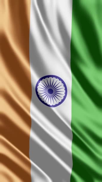 Viftande Flagga India Flagga Återgivning — Stockvideo