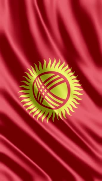 Integetés Kirgizisztán Zászló Telefon Háttér Vagy Közösségi Média Megosztása — Stock videók