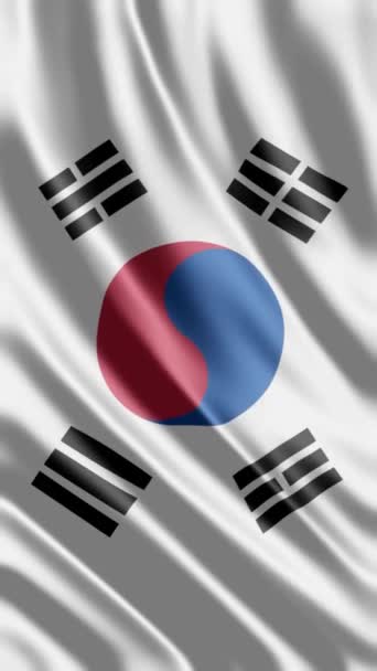 Sventolando Bandiera Della Corea Del Sud Sfondo Telefonico Condivisione Social — Video Stock