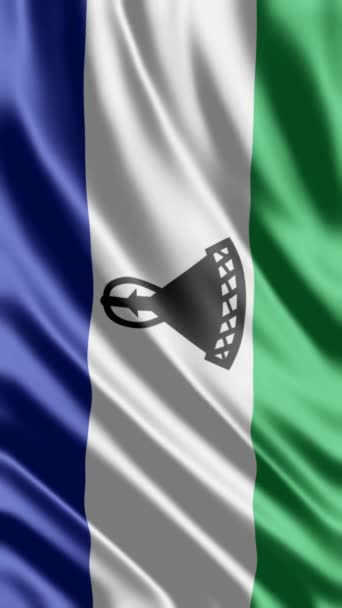 Vifta Lesotho Flagga Telefon Bakgrund Eller Sociala Medier Dela — Stockvideo