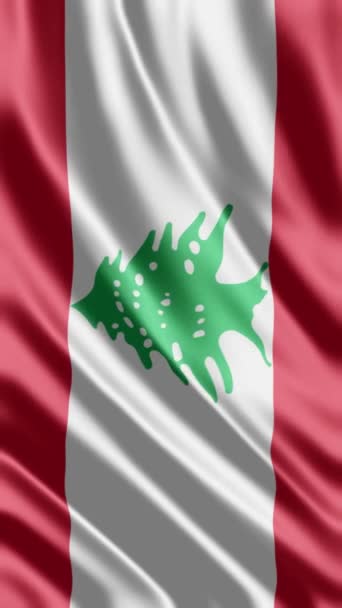 Integetés Lbnan Flag Telefon Háttér Vagy Közösségi Média Megosztása — Stock videók