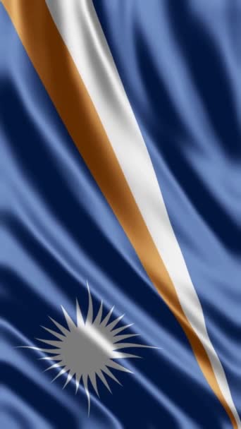 Размахивание Флагом Маршалловых Островов — стоковое видео