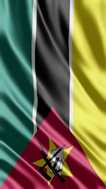 Integetés Mozambik Zászló Telefon Háttér Vagy Közösségi Média Megosztása — Stock videók