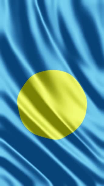 Vifta Palau Flagga Telefon Bakgrund Eller Sociala Medier Dela — Stockvideo