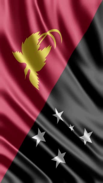 Vifta Papua Flagga Telefon Bakgrund Eller Sociala Medier Dela — Stockvideo