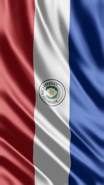 Vifta Paraguay Flagga Telefon Bakgrund Eller Sociala Medier Dela — Stockvideo