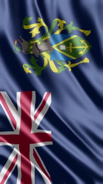 Pitcairn Flagge Schwenken Telefon Hintergrund Oder Social Media Sharing — Stockvideo