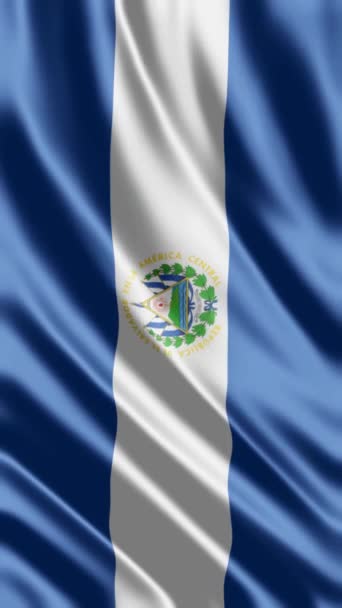 飘扬的萨尔瓦多国旗电话背景或社交媒体共享 — 图库视频影像