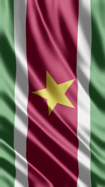 Integetés Suriname Flag Phone Háttér Vagy Közösségi Média Megosztása — Stock videók
