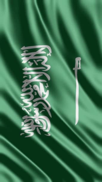 Mávání Suudi Arabistan Vlajka Telefon Pozadí Nebo Sdílení Sociálních Médií — Stock video