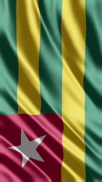 Waving Togo Flag Telefon Háttér Vagy Közösségi Média Megosztása — Stock videók