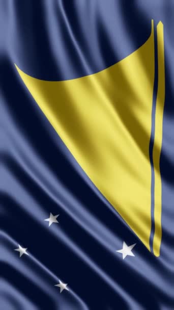 Sventolando Tokelau Flag Sfondo Del Telefono Condivisione Social Media — Video Stock