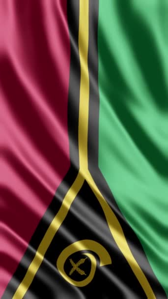 Acenando Bandeira Vanuatu Fundo Telefone Compartilhamento Mídia Social — Vídeo de Stock
