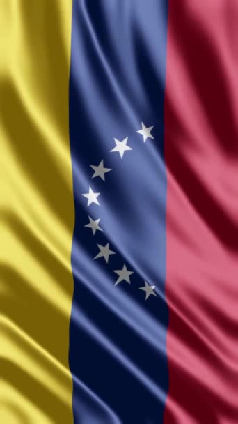Sventolando Bandiera Venezuelana Sfondo Del Telefono Condivisione Social Media — Video Stock