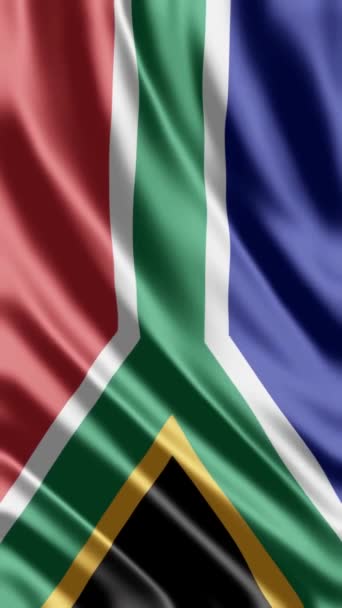 Acenando África Sul Bandeira Fundo Telefone Compartilhamento Mídia Social — Vídeo de Stock