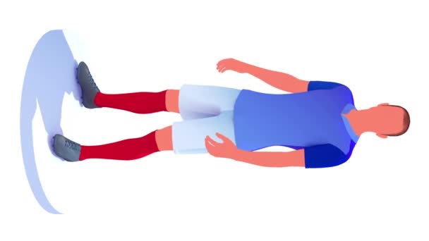 Animation Διαφόρων Ποδοσφαιριστών Sucer Shirts Χρώμα Διαφόρων Εθνικών Ομάδων Και — Αρχείο Βίντεο