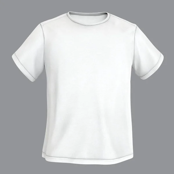 Shirt Branca Design Simples Mockup Camisa Branco Isolado Ninguém Ilustração — Fotografia de Stock