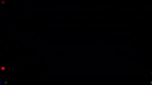 Світлодіодні Пікселі Екран Rgb Вогні Цифровий Дисплей Низько Функціональний Анімаційний — стокове відео