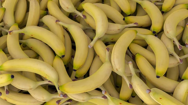 Banana Heap Amarelo Frutas Pilha Completo Quadro Doce Comida Fundo — Fotografia de Stock