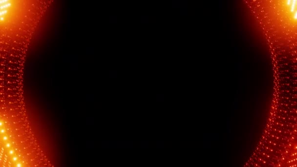 迪斯科舞曲红灯圆形抽象迷幻发光Vj循环可调背景 — 图库视频影像