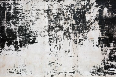 Siyah-beyaz soyut bir arka plan, yıpranmış, parçalanmış bir boya tahtası. Grunge desen kaba, kabuk soyucu ve çizik ahşap sergiliyor. Eski, sıkıntılı görünüş için..