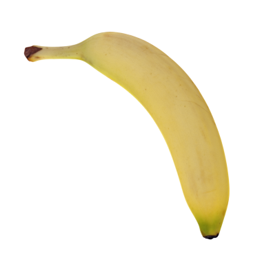 Sarı muz şeffaf arkaplanda izole edilmiş organik meyve 3D resimleme