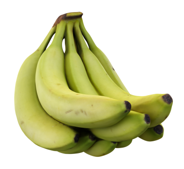 Şeffaf arkaplan üzerine izole edilmiş bir grup sarı muz organik meyveler 3D görüntüleme