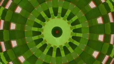 Disko Müzik ve Dans Katları için 3D Psikedelik Yeşil Animasyon