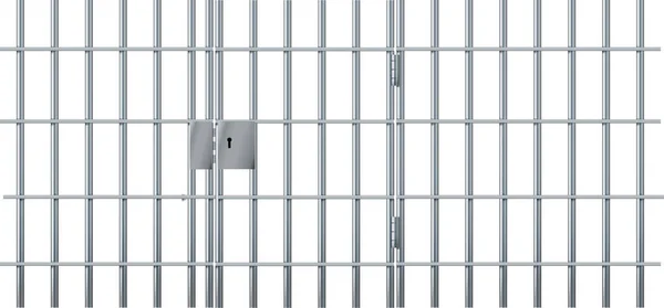Barres Métalliques Prison Réalistes Prison Clôture Prison Cage Fer Modèle — Image vectorielle
