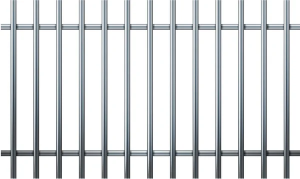 Des Barreaux Isolés Sur Blanc Illustration Des Barres Prison Vectorielles — Image vectorielle