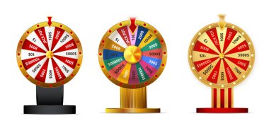 Wheel of fortune object isolated on white background. Vector