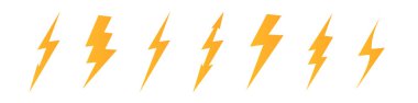 Set Lightning bolt. Thunderbolt, lightning strike. flat style vector illustration. Vector.