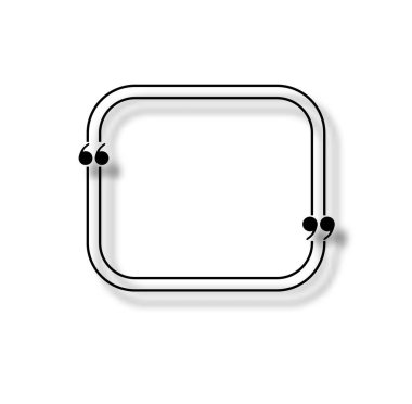 Quote frames blank templates . Text in brackets citation empty speech bubbles quote bubbles. Textbox isolated on color. Vector.