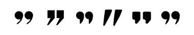 Quotes icon set. Quotation mark black symbols. vector .