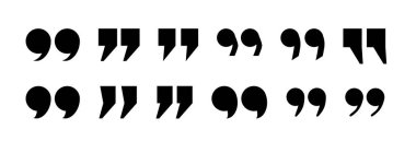 Quotes icon set. Quotation mark black symbols. vector .