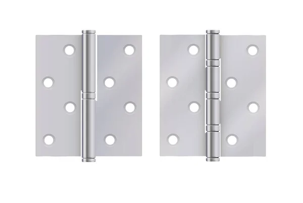 stock vector Section of steel door hinges. Door hinges vector .