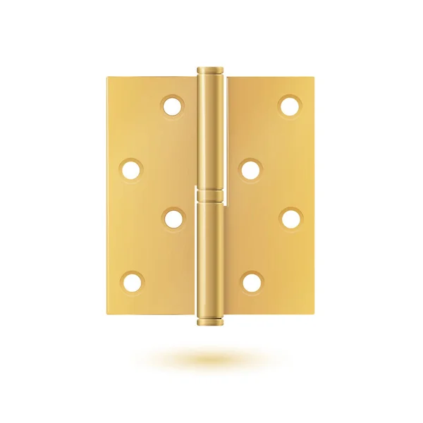 stock vector Brass gold Door Hinge. Door hinge bronze. tools for joint gates and windows. vector .