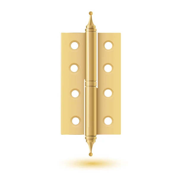 Türscharnier Messing Gold Vorhanden Türscharnier Bronze Werkzeuge Für Gemeinsame Tore — Stockvektor