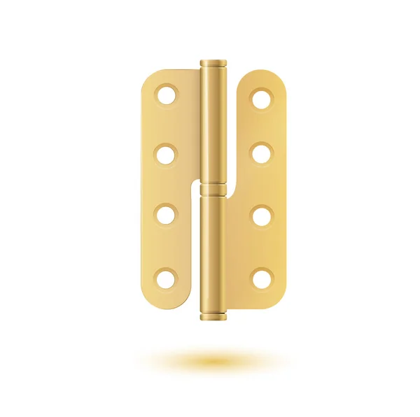 Türscharnier Messing Gold Vorhanden Türscharnier Bronze Werkzeuge Für Gemeinsame Tore — Stockvektor